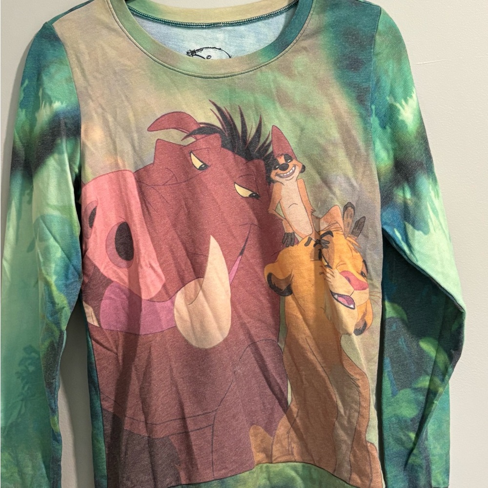 Disney Lion King Long Sleeve Tee  Timon Pumbaa pullover sweater hot topic hakuna